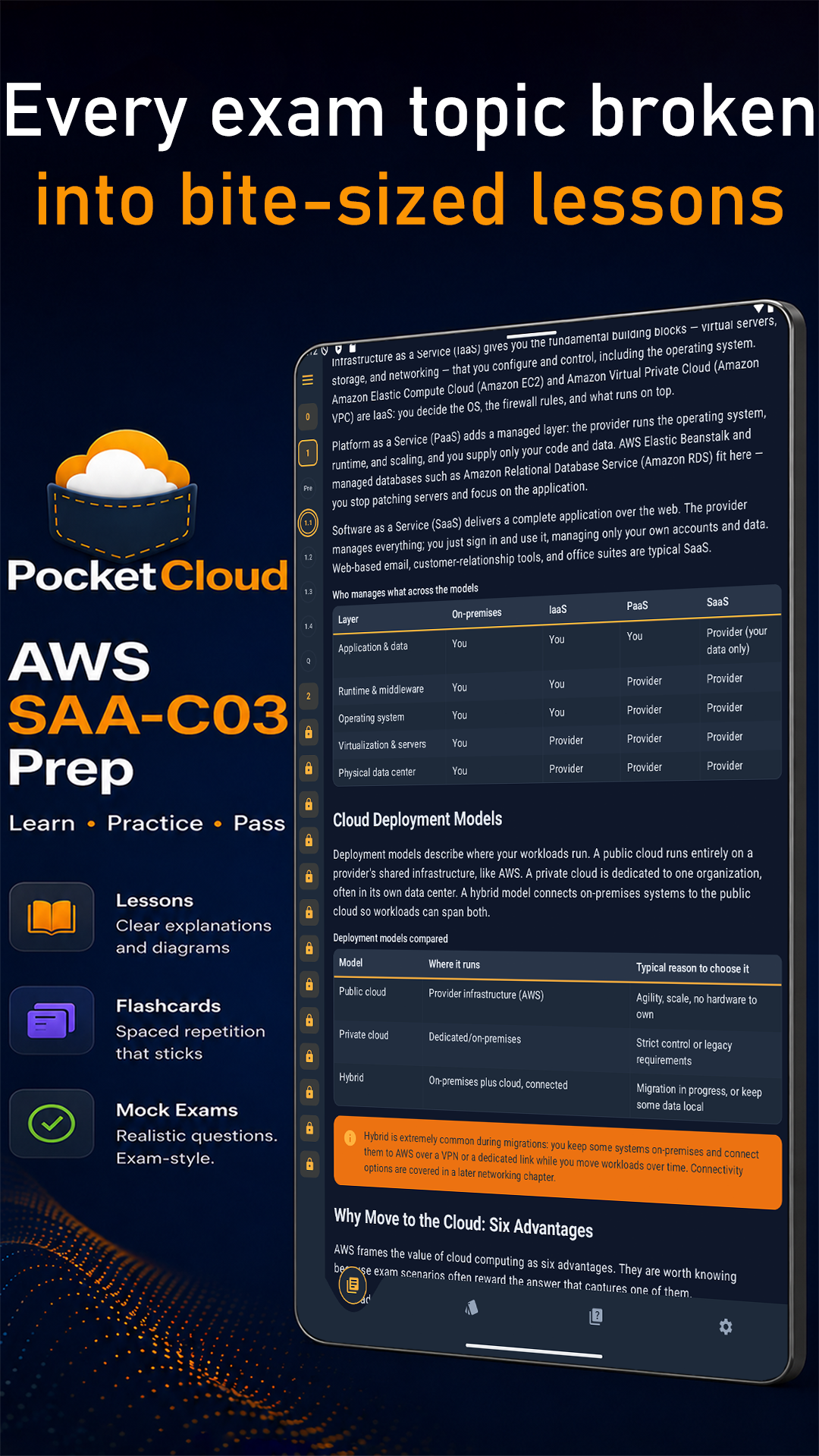 04 · Bite-sized lessons on tablet