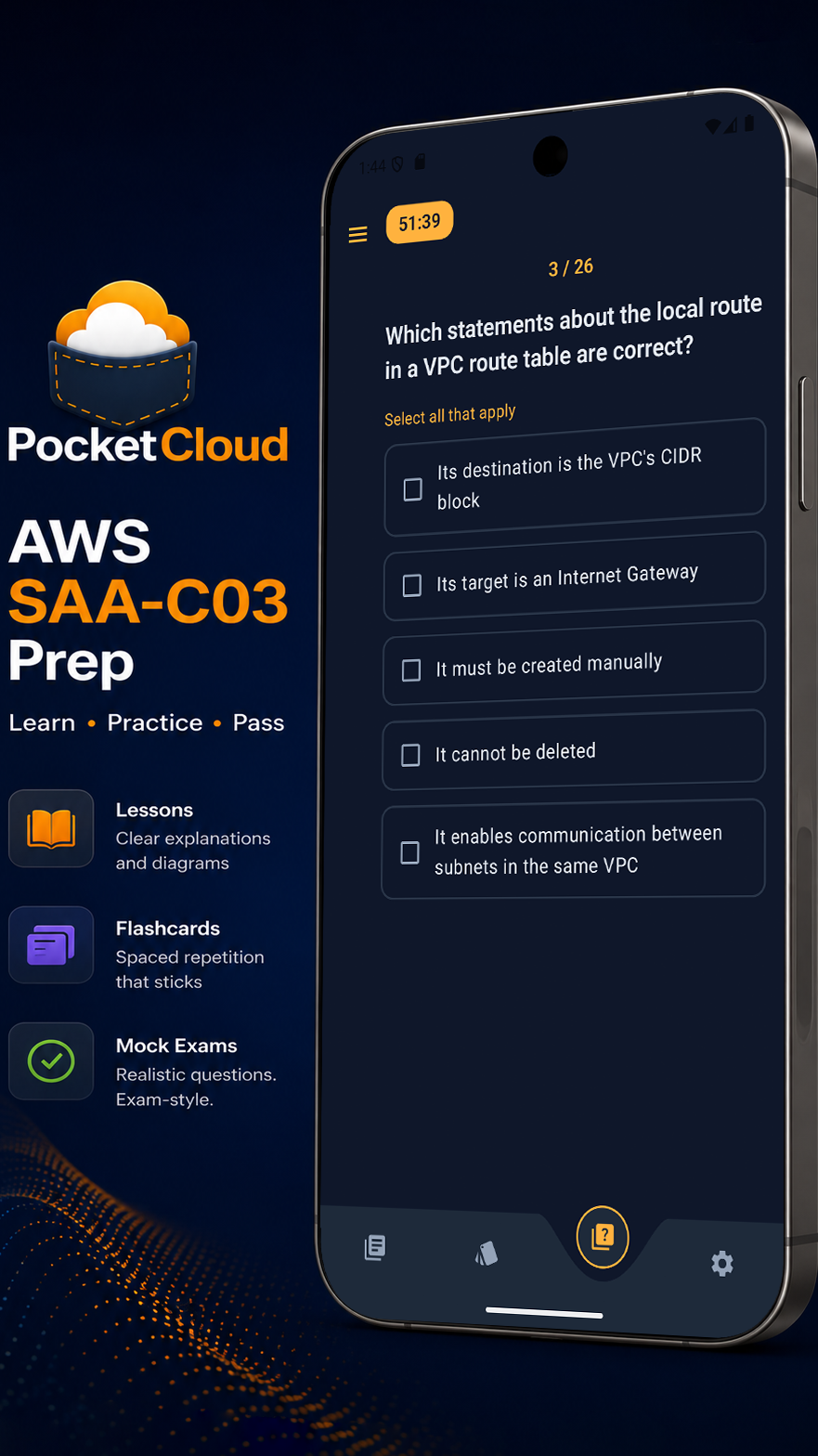 PocketCloud practice quiz